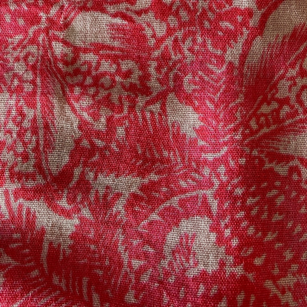 Lilly Pulitzer scarfs. Pink and white design in one scarf.